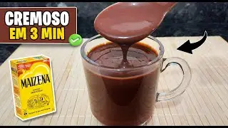 CREMOSO: Como fazer CHOCOLATE QUENTE Tradicional com Maisena em 3 minutos