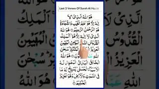 Surah-AL-HASHR🤍      سورۃ الحشر #surahhashrlast3ayat #surahhashr #quranrecitation #qurantilawat