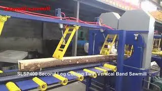 Sawmill World Double Cutting Vertical Band Sawmill Production Line