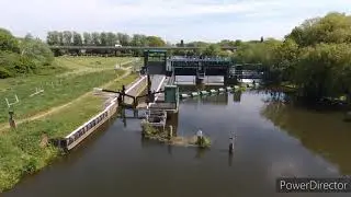 Drone Parrot bebop 2 footage  of Peterborough river nene