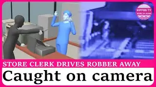 Knife-wielding robber fails to steal as clerk fights back