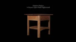 Modern Shaker 1-Drawer Open Shelf Nightstand | Vermont Woods Studios