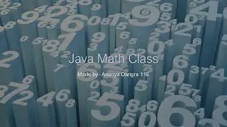Math class - JAVA