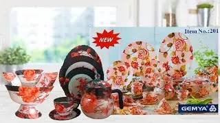 Gamya 72p black glass dinner set unboxing WA crockery official #trending #kitchen #wacrockery