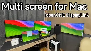 TobenONE DisplayLink Docking Station Triple Monitor with 120W Power Adapter