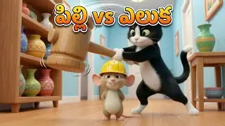 పిల్లి vs ఎలుక | Cat vs Mouse Song | Fun Kids Cartoon Telugu | mittayi