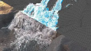 xParticles water simulation and render (lowres)