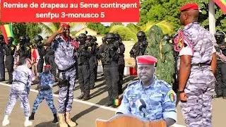 Cérémonie de remise de drapeau au 5eme contingent senfpu 3-monusco 5