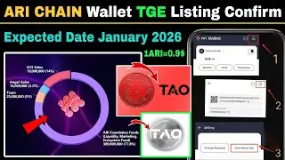 Ari Chain Wallet TGE Listing Confirm✅ | Ari Wallet Price Prediction | Ari Wallet Mandatory Task