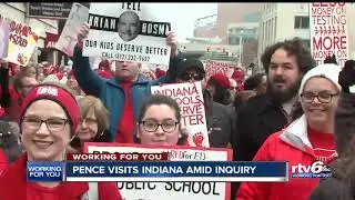 Pence visits Indiana amid inquiry