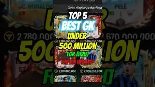 Best Cheap Budget GK🔥 [ under 500 Mill ] #fcmobile​ #eafc24​ #shorts​ #fifa #trending #top #best