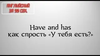 английский за 90 секунд have you got - У тебя есть?