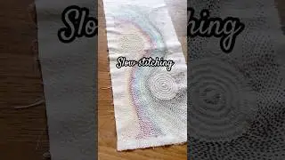 Slow stitch with me. I made this with thrifted threads #slowstitching #stitching #stitchingideas