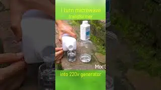 I turn microwave transformer into a 220v electric generator #shorts