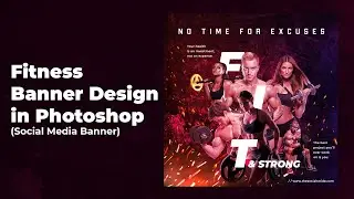 Fitness Banner/Poster Design in Photoshop | Social Media Banner Design