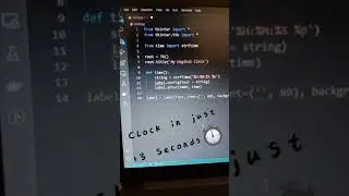 Digital Clock using Python #PythonProject#short