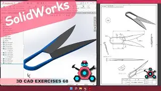 SolidWorks | 3D CAD EXERCISES 68 | StudyCadCam | Solution Tutorial |