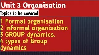 Organisation behaviour || Group behaviour ||
