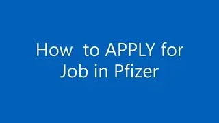 How to Apply in Pfizer Pakistan