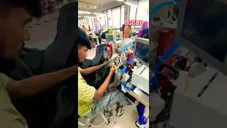 How to easily denim pants Loop joint With Auto machine. #garments #sewing #pants #fashion #shorts