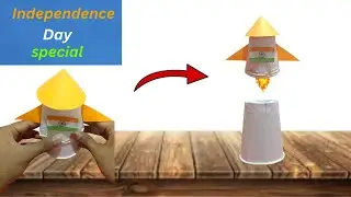 How to make paper cup Indian rocket//independence day special #craft #video #sarthakcraftskills