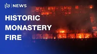 Fire rips through historic Bernaga Monastery in Italy