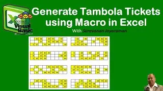 How to easily create Tambola Tickets in Excel VBA (Macro)#top10trending#easy