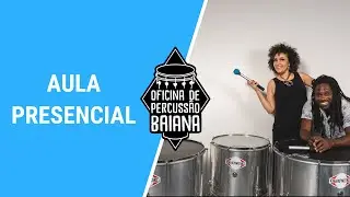 AULA PRESENCIAL DA OFICINA DE PERCUSSÃO BAIANA EM SÃO PAULO.