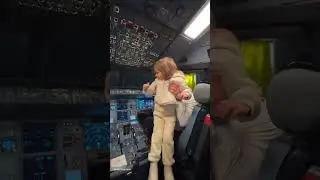 Little Girl Flies With Pilot Dad For The First Time 💞✈️