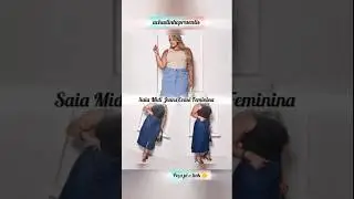 Pe&ccedil;a j&aacute; o link 👉 Saia Jeans Midi evas&ecirc; Feminina #saiajeans #saiamidi#saialonga#saia #saias #jeans