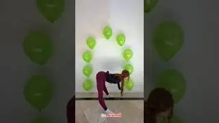 Small girl popped balloons calm. #shortsvideo