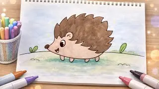 Relaxing Hedgehog Coloring | Calm & Cozy Art | Adult Coloring