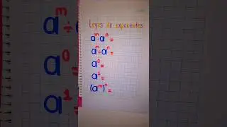 😱😲&iquest;YA LO SAB&Iacute;AS? LEYES DE EXPONENTES #missada #shorts #short #maths #math #matem&aacute;ticas #matematicas