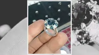 여성용 보석, 블루 토파즈와 다이아몬드 반지
