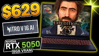 Acer Nitro V16 AI (Ryzen 5 + RTX 5050) | Тест производительности Clair Obscur Expedition 33!