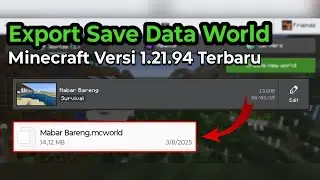 Cara Export Save World Minecraft PE Versi Terbaru Android (Storage : Application To External)