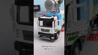 Electric Auto Garbage Truck sweeper cleaning #diecast #shortvideo #shorts