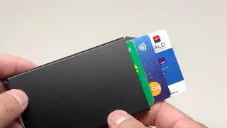 Credit Card Holder Metal Black & Silver