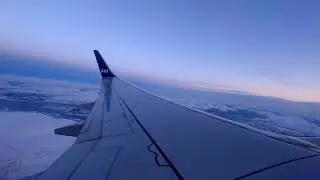SAS Boeing 737-800 takeoff at Troms&oslash;-Langnes 4K