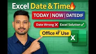 Excel Date & Time Functions Complete Class | #excelhindi #function #excelformula #education 🔥#2026