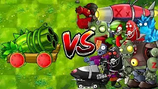 PVZ 1 Fusion Challenge | Watermelon Cannon Vs All Zombies + Extra! Epic Battle!