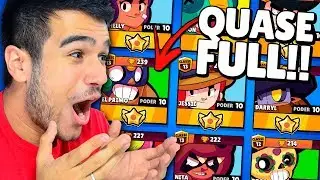 INCRÍVEL!! BOTEI MINHA CONTA QUASE NÍVEL MÁXIMO NO BRAWL STARS!!