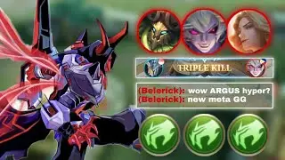 WTF!!! ARGUS JUNGLE EMBLEM IS THE NEWLY BUFFED META | ARGUS HYPER CARRY | MOBILE LEGENDS