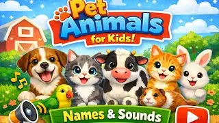 Pet Animals Sounds & Names | Fun Learning for Kids | Animal Learning for kid's 