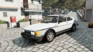 BeamNG.drive - SAAB 99 Turbo Combi Coupe EMS 1978 - Car Show Test Drive Crash .