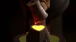 Molten Metal Casting &ndash; Heart Logo Reveal ❤️🔥 #Heart #MoltenMetal #LogoCasting