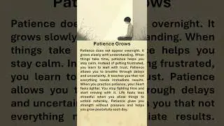 Patience Grows #shorts #shortenglishlessons #learnenglish #listening #english