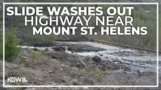 Landslide near Mount St. Helens takes out parts of Highway 504