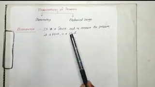 Fluid Mechanics - Pressure Measurement Manometers |