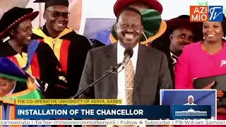 Crowd ERRUPTS as Raila delivers SPECTACULAR speech during installation of new CUEA Chancellor